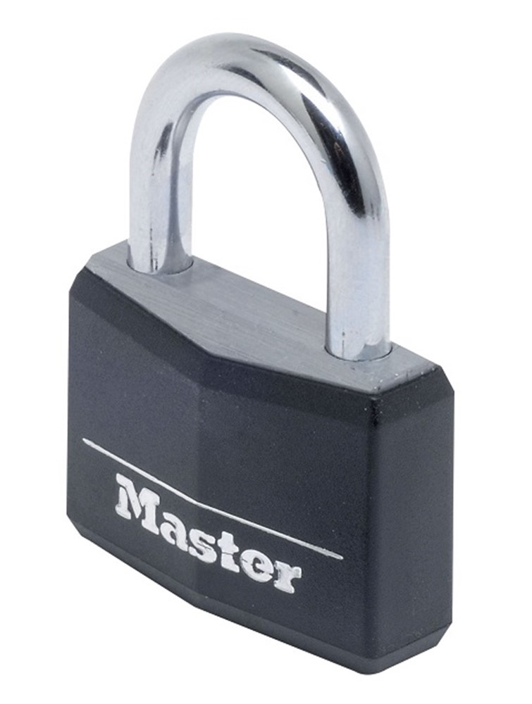 Masterlock 40mm - 21mm hardened steel shackle, 6mm diam. - double locking - 4-pin