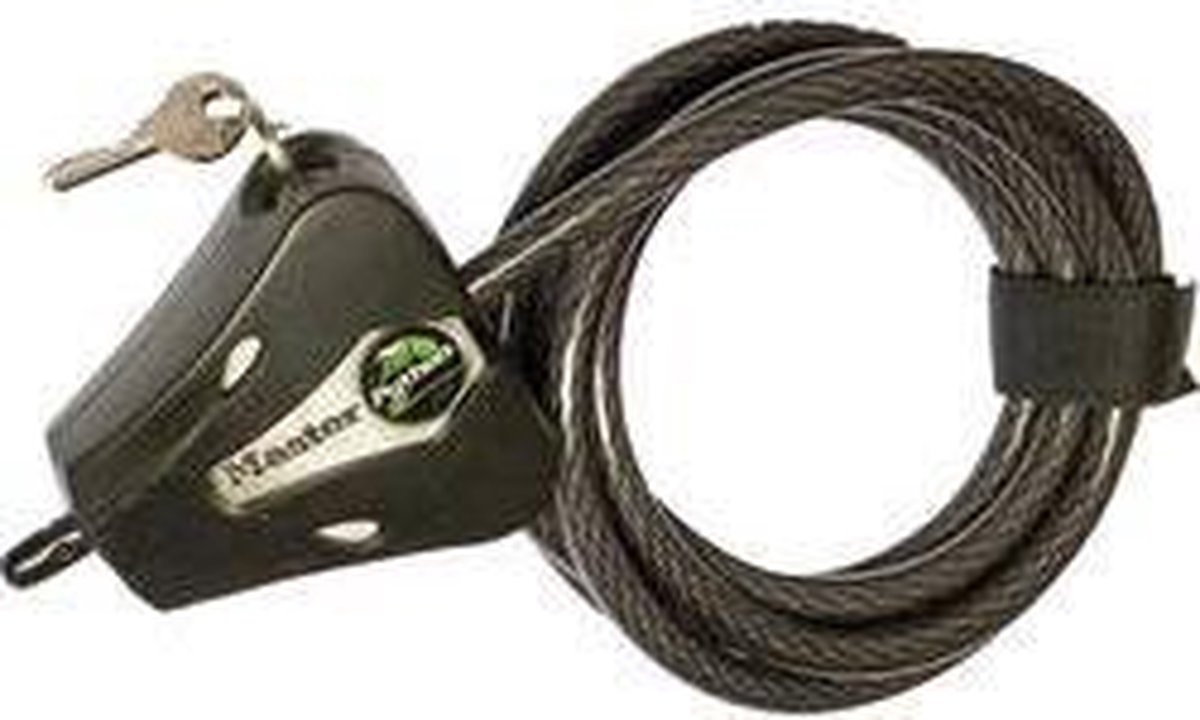 Masterlock Adjustable cable 1.80m x Ø 8mm - braided steel - 2 keys