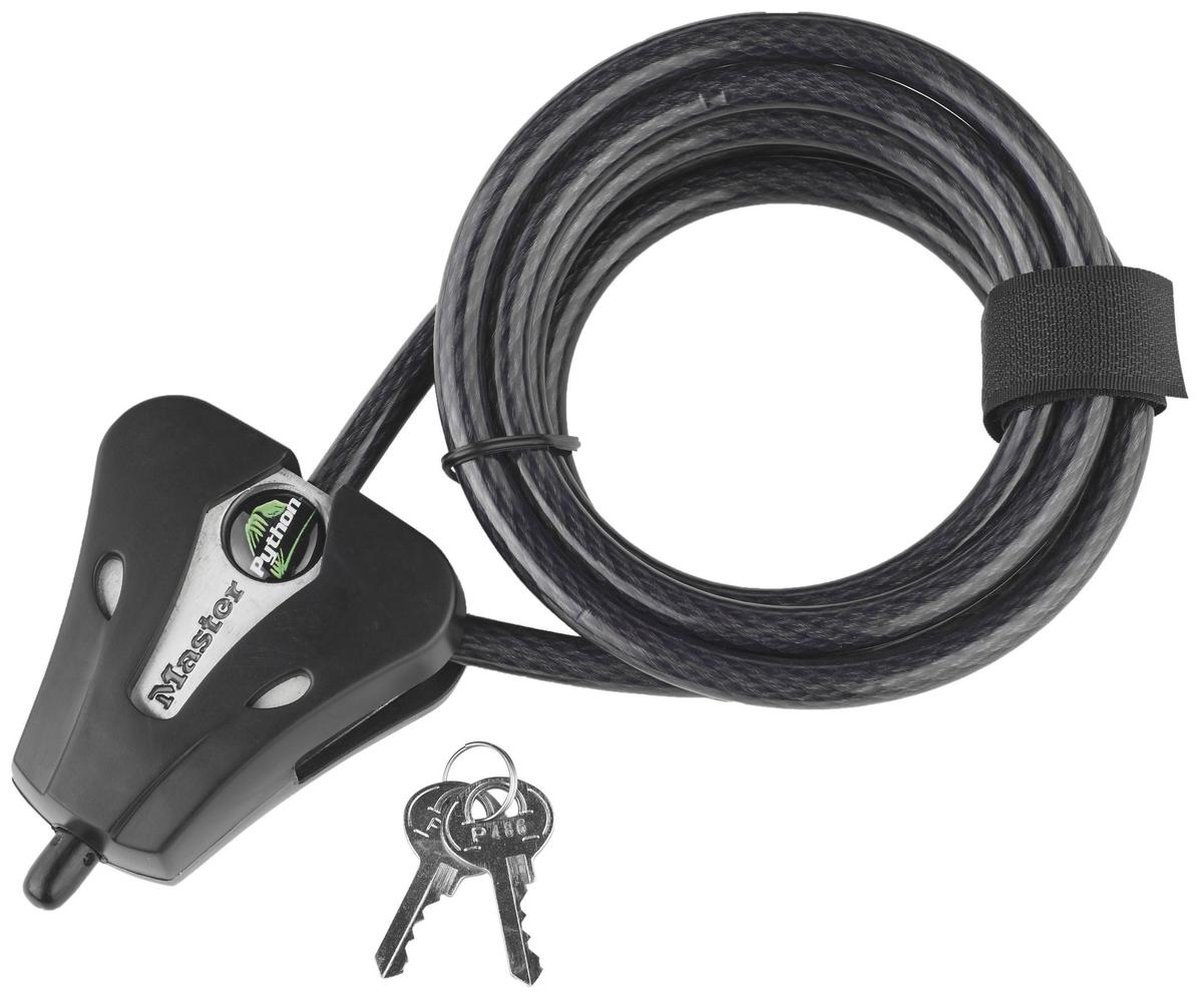 Masterlock Adjustable cable 1.80m x Ø 8mm - braided steel - 2 keys
