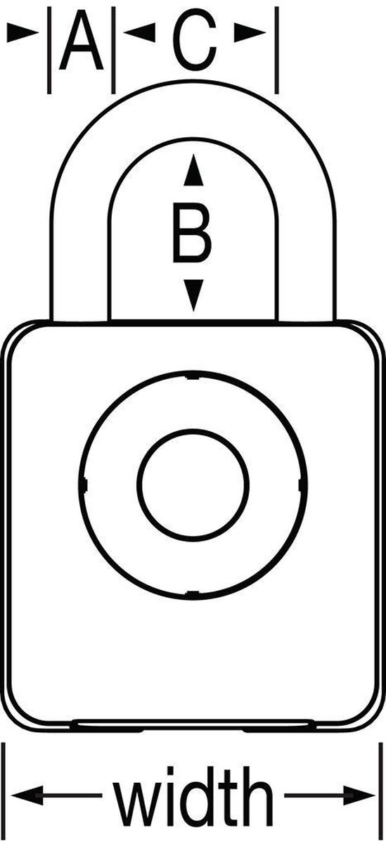 Masterlock Bluetooth bediend hangslot voor binnen gebruik 47MM, Ø 7MM