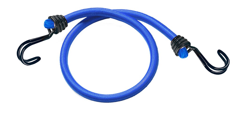 Masterlock Set of 2 bungees 120cm - colour : dark bluedouble reverse hook - Blauw