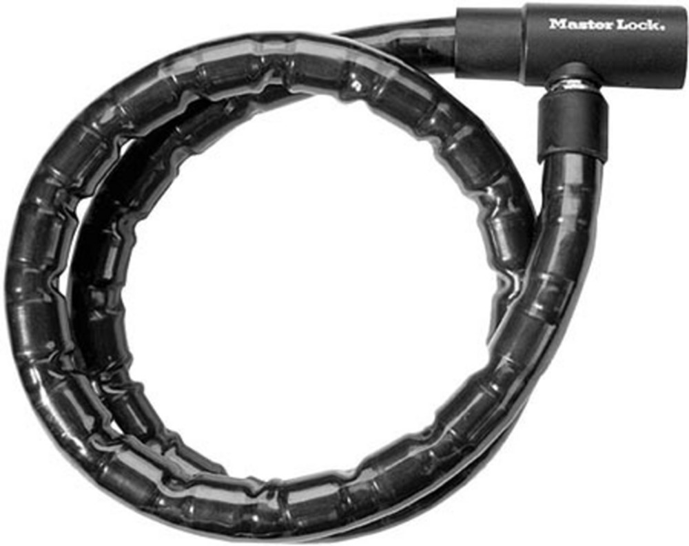 Masterlock Steel armoured cable 2.00m x Ø 22mm w/4 keysvinyl cover - colour : bl