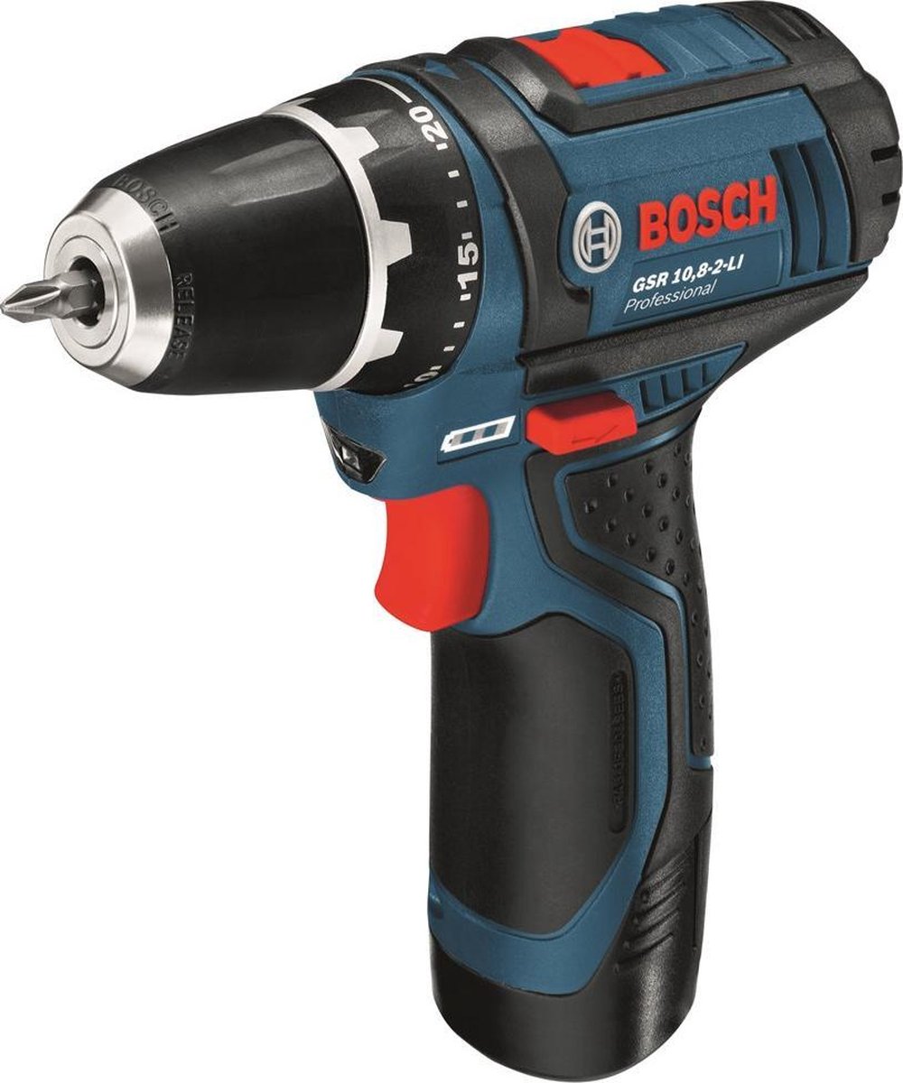 Bosch GSR 12V-15 accu/boorschroevendraaier | zonder accu&apos;s en lader | in L-Boxx - Blauw