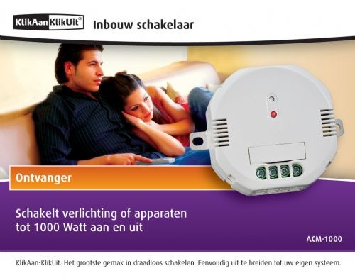 KlikAanKlikUit Inbouwschakelaar ACM-1000