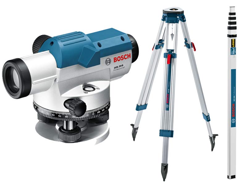 Bosch GOL 20 D Waterpas + BT 160 Statief + Meetlat GR 500