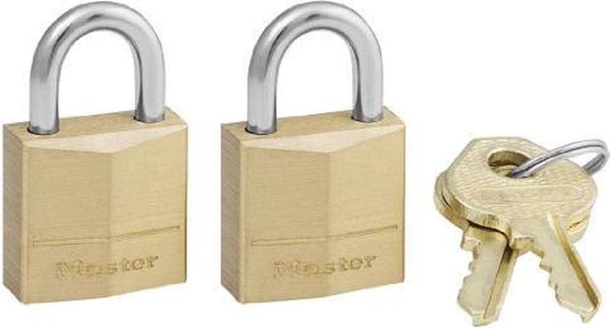 Masterlock 2 x 20mm padlocks ref. 120EURD - keyed alike padlocks