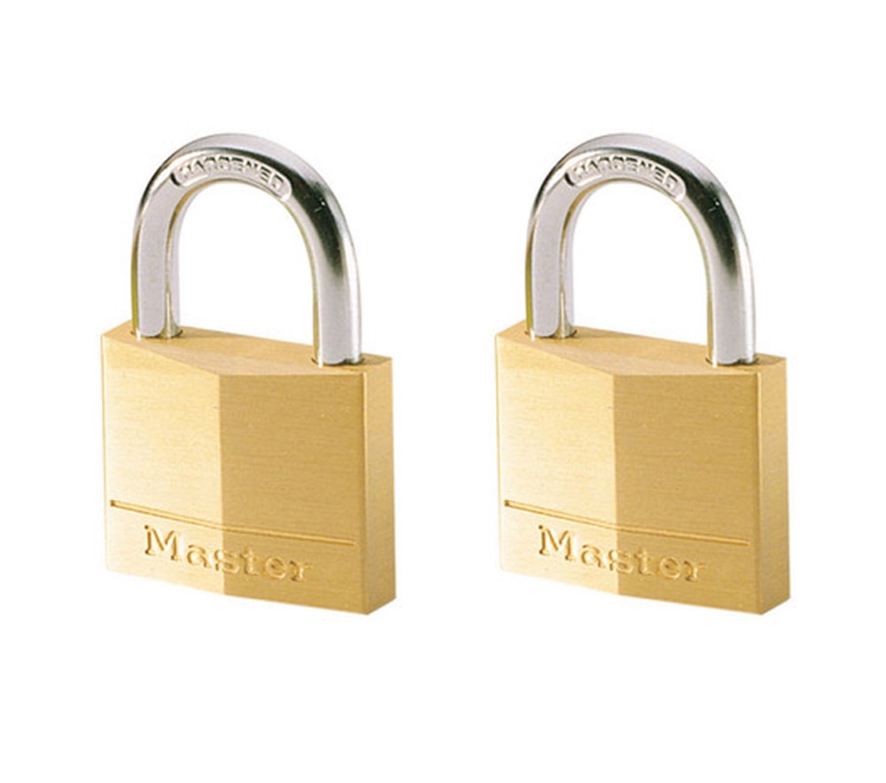 Masterlock 2 x 50mm padlocks ref. 150EURD - keyed alike padlocks