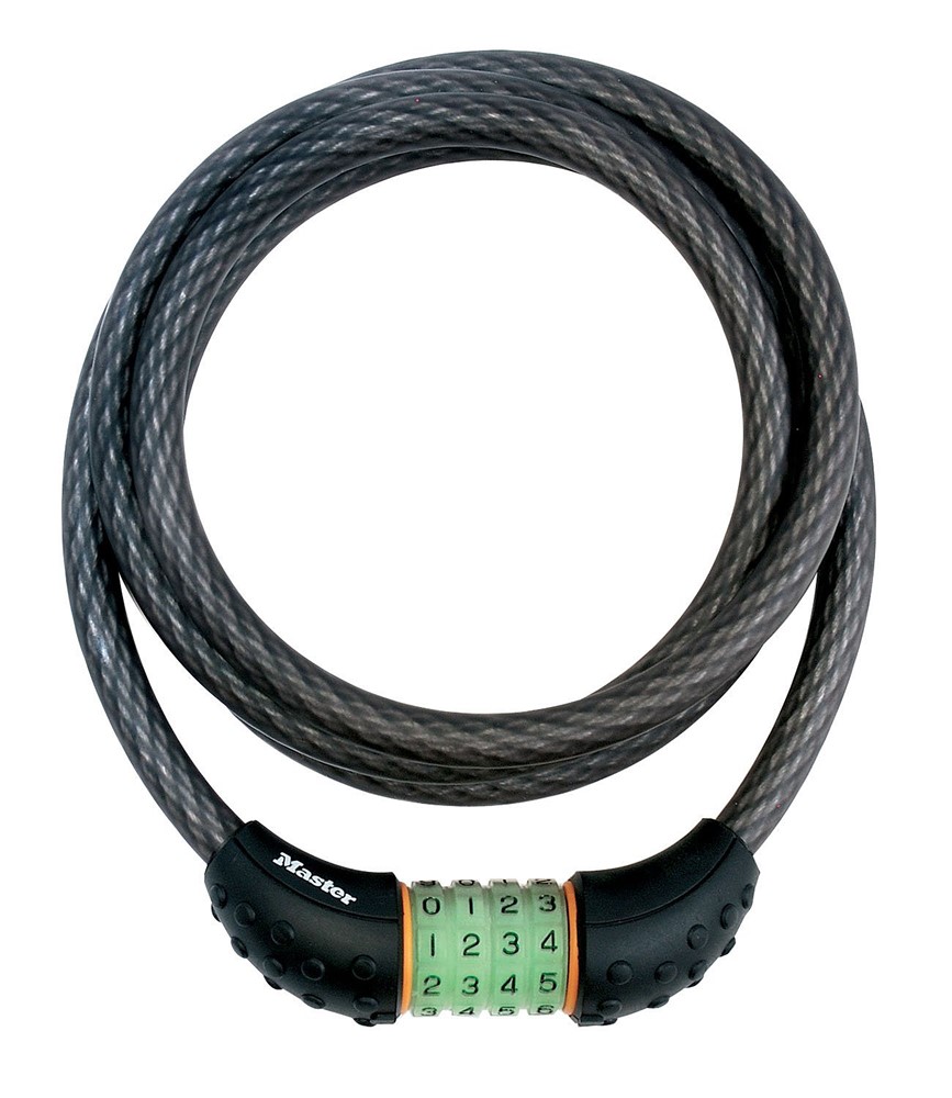 Masterlock Steel cable 1.20m x Ø 10mm with resettable combination 4 digitsvinyl