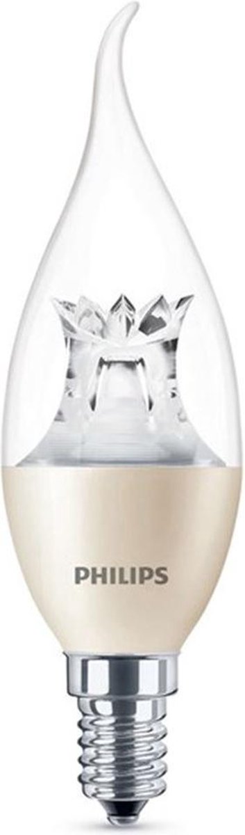 Philips LED lamp E14 4W 250Lm kaars helder dimbaar 3 stuks - Beige