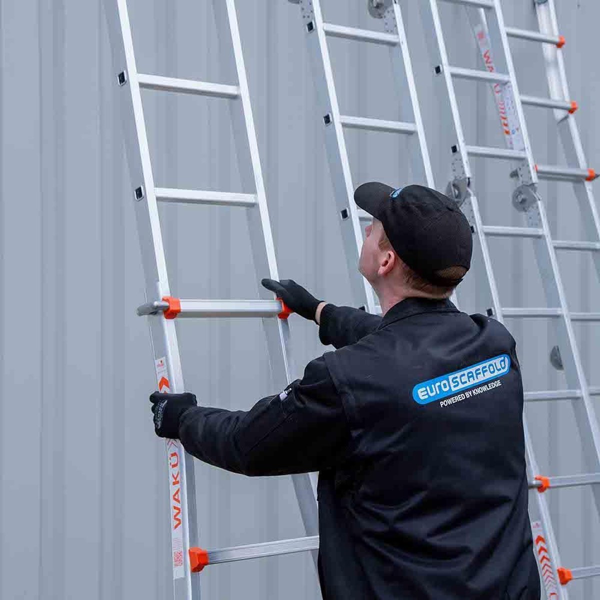 Little jumbo Professionele telescopische vouwladder 4x6 treden Waku