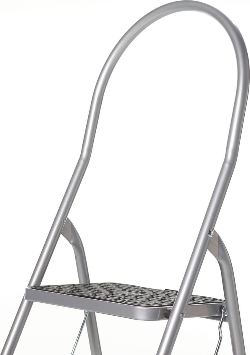 Altrex Cromato huishoudtrap 3-treeds met hoge beugel - Silver