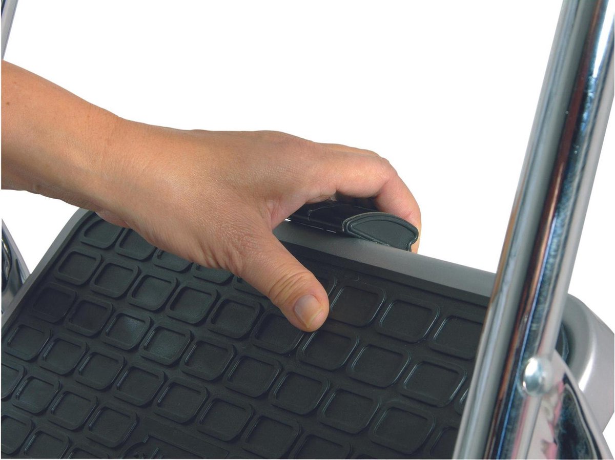 Altrex Cromato huishoudtrap 3-treeds met hoge beugel - Silver