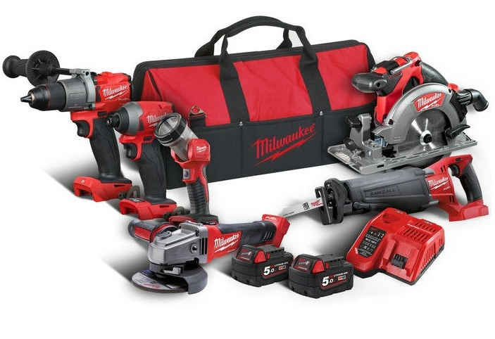 Milwaukee M18 FPP6C2-502B - 6-delige combiset | 5.0Ah Li-Ion