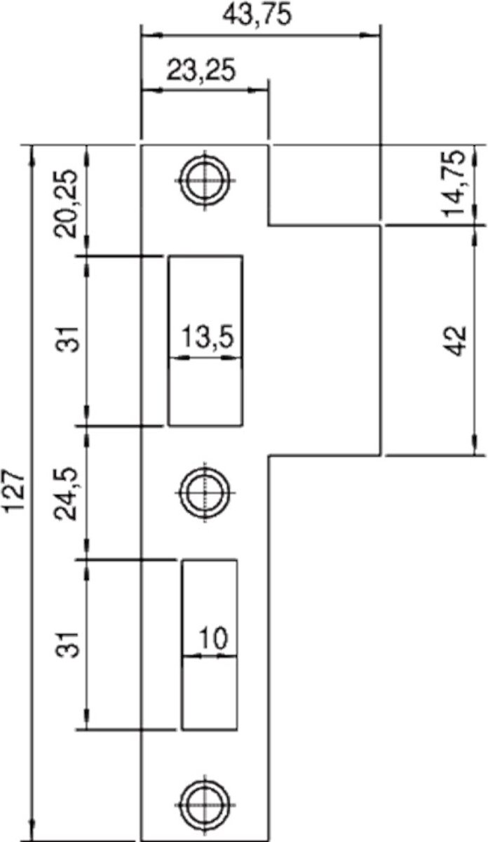 Nemef Sluitplaat P1279/17 Rs Afg. 10 Stuksverpakking Sluitplaat P1279/17 Rs - 9127990171
