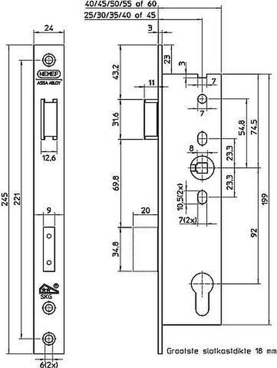 Nemef Veiligheidsslot 4169/18-30Mm Rs Veiligheidsslot 4169/18-30Mm*Rs - 9416918301
