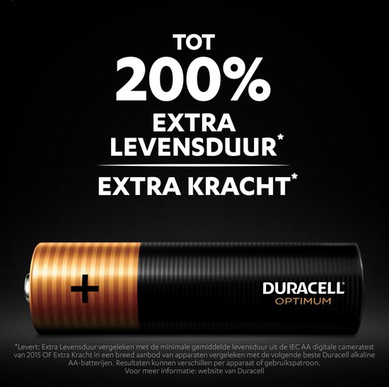 Duracell Alka Optimum AA-batterijen 8 stuks