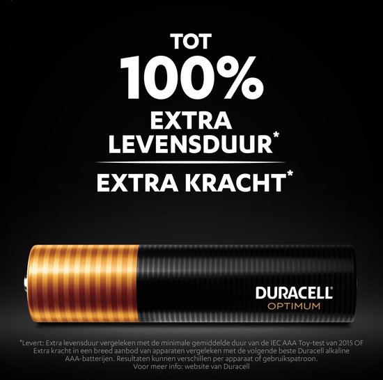 Duracell Alka Optimum AAA-batterijen 8 stuks