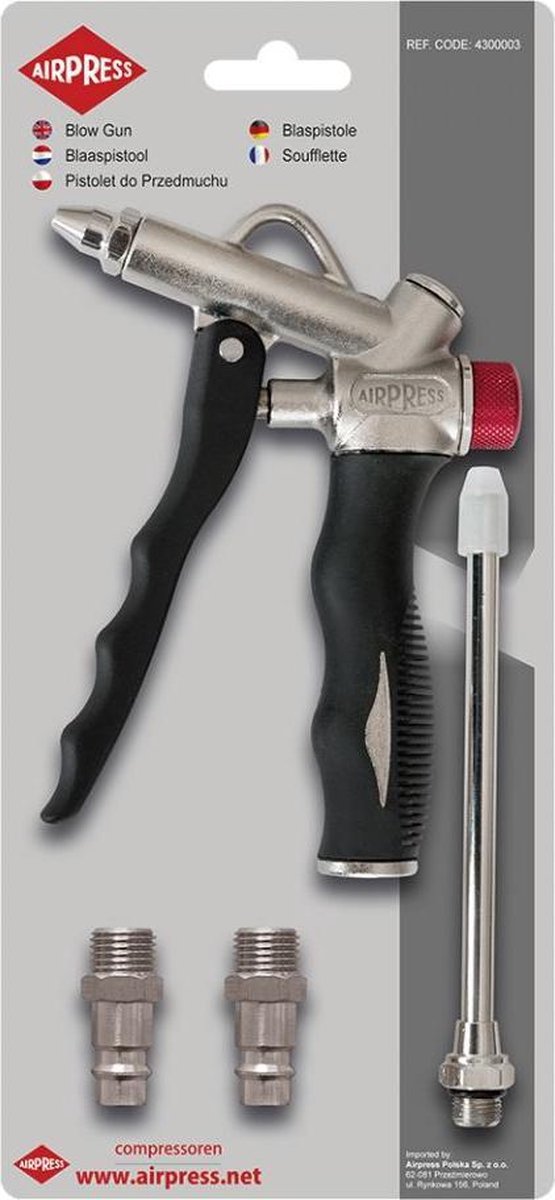 Airpress Blaaspistool met drukregelknop