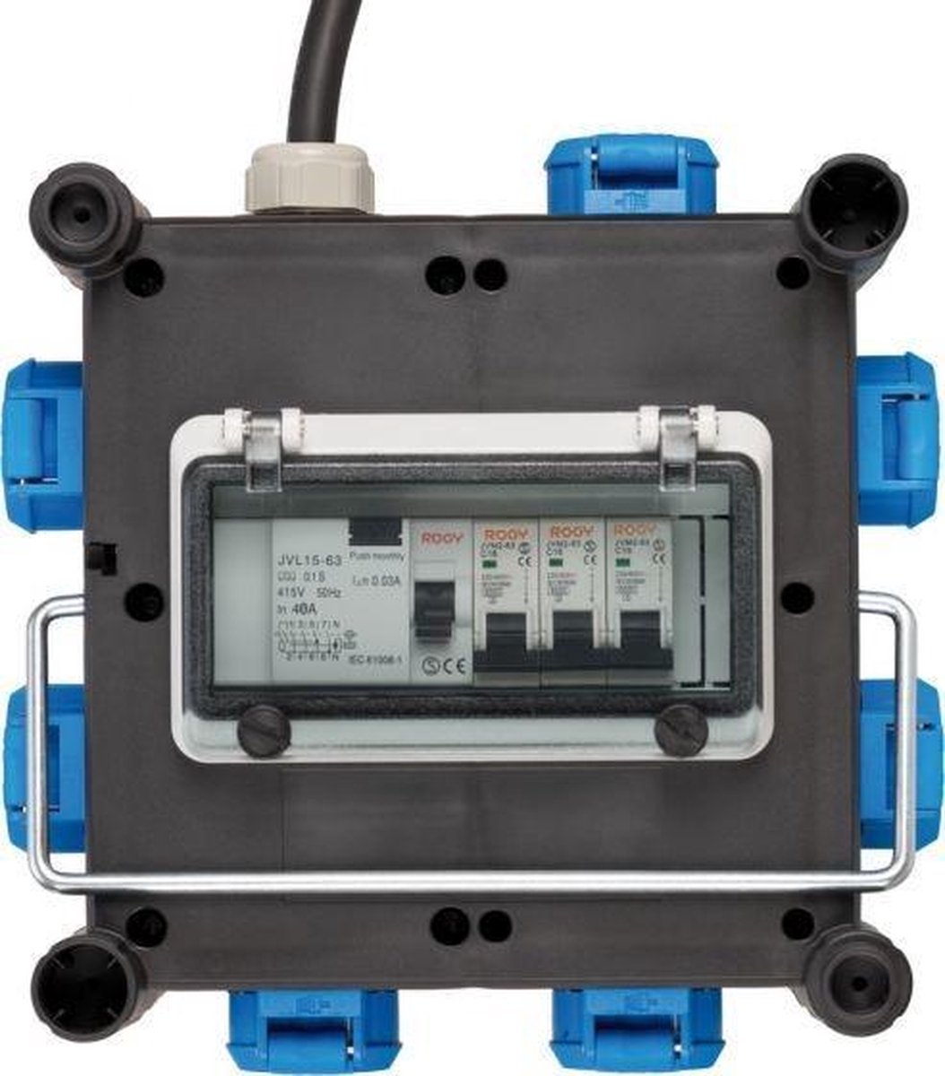 Brennenstuhl compacte rubber stroomverdeler met gecertificeerde automatische stroomonderbreker