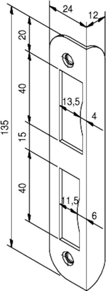 Nemef Hoeksluitplaat Hp 1266/12 Rs 10 Stuksverpakking Hoeksluitplaat Hp 1266 - 9136690071