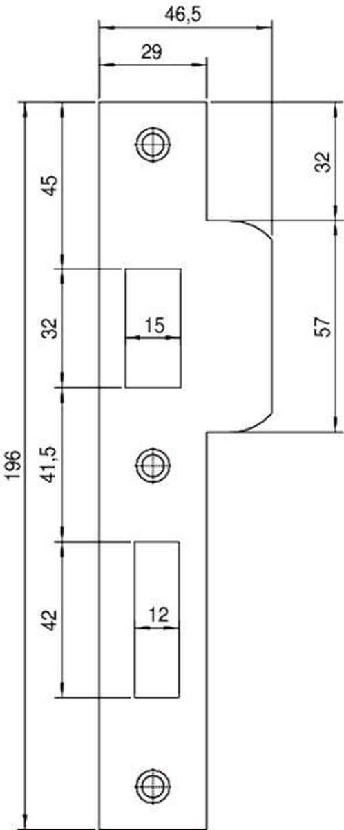 Nemef Sluitplaat P4139/17 Rs Rechth. 10 Stuksverpakking Sluitplaat P4139/17 - 9413990171
