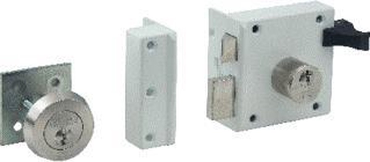 Nemef 4154/02-50 Dr 2 Blist. Veiligheidsoplegslot, Dm50Mm, Slotkast Gela - 9415402502 - Wit