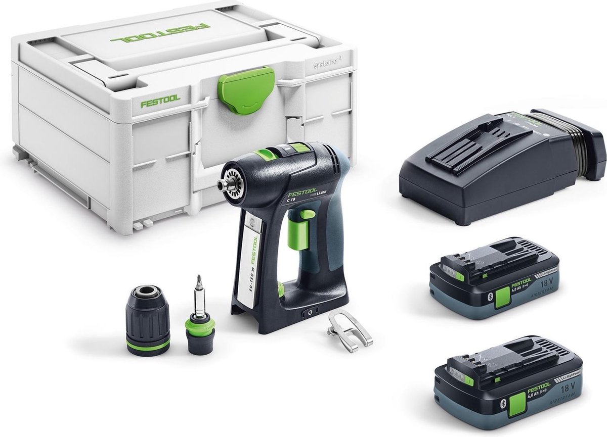 Festool C 18 HPC 4,0 I-Plus Accuschroefboormachine | 18v 4.0Ah Li-ion