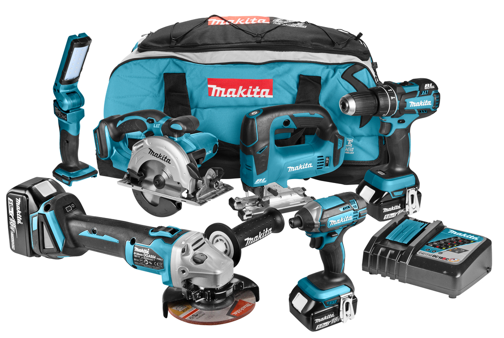 Makita DLX6058T Comboset 18v Li-ion met 3x 5.0Ah accu&apos;s