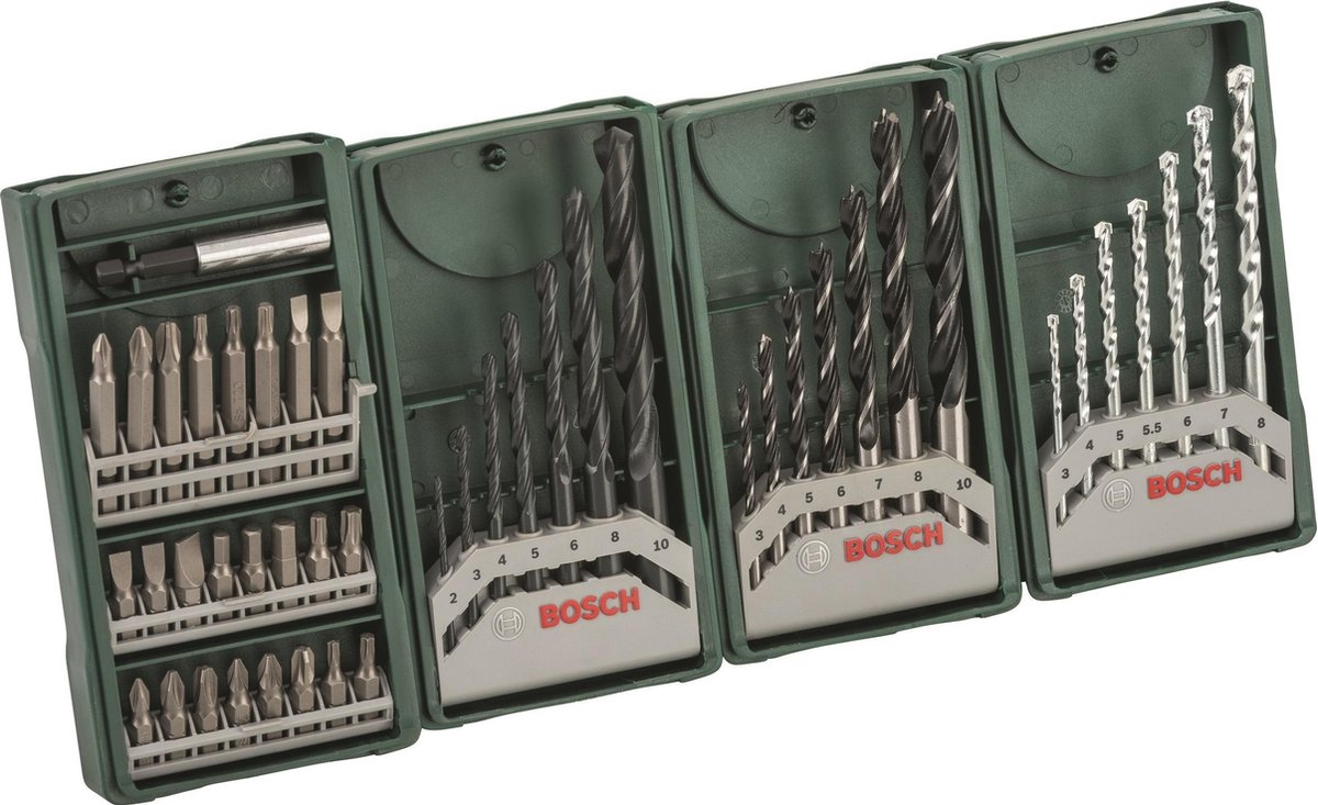 Bosch Multi Pack 3 + 1 Mini-X-Line Drill en schroevendraaier bit set