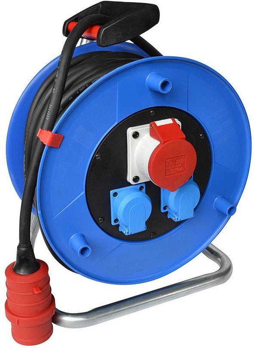 Brennenstuhl Kabelhaspel 30 mtr | IP44 | 5G2.5 | 400V | Voor de bouw | 1237980