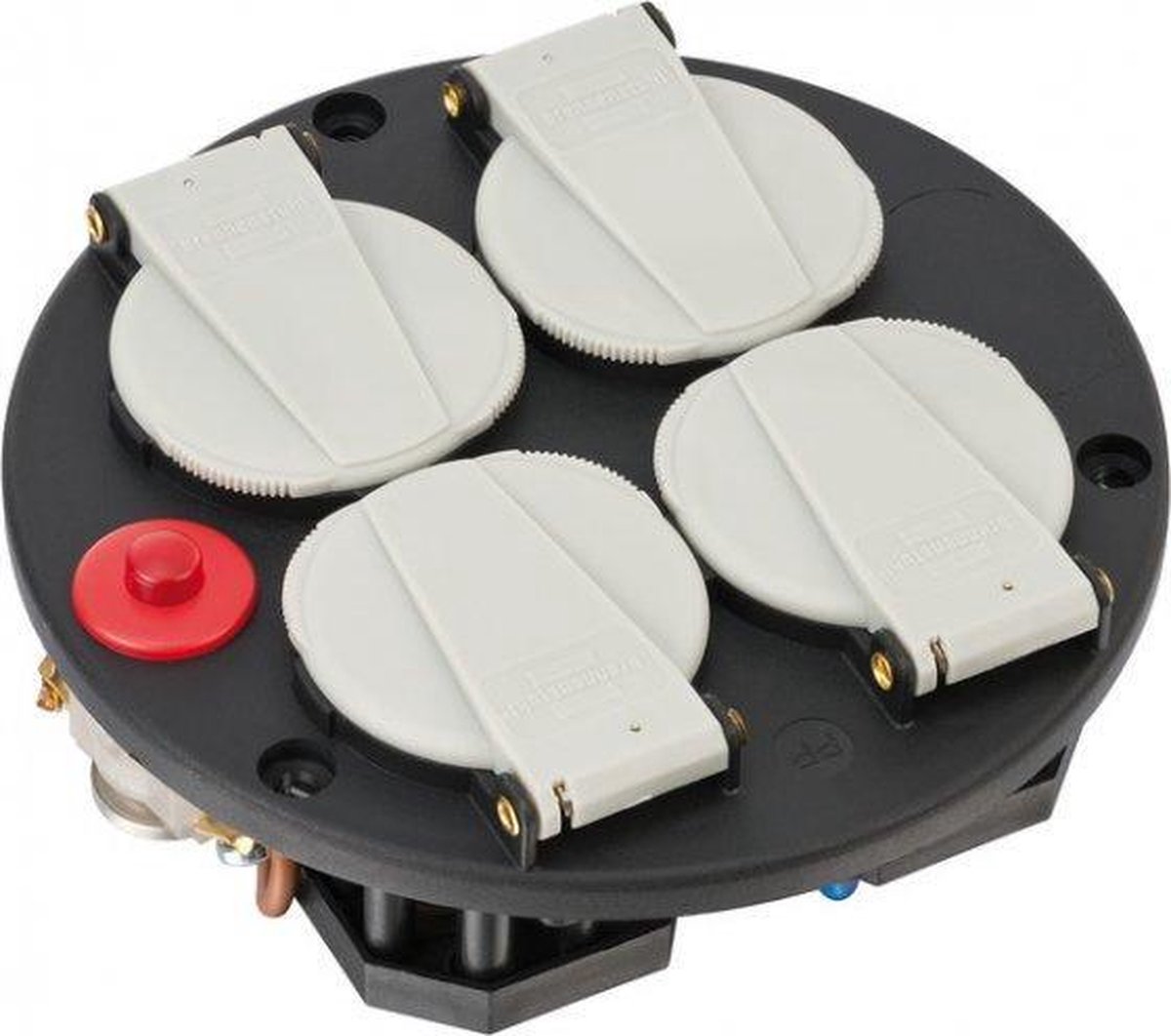 Brennenstuhl Stopcontacten inzet 4-voudig IP20 230V/16A thermostaat met controlelicht - Zwart