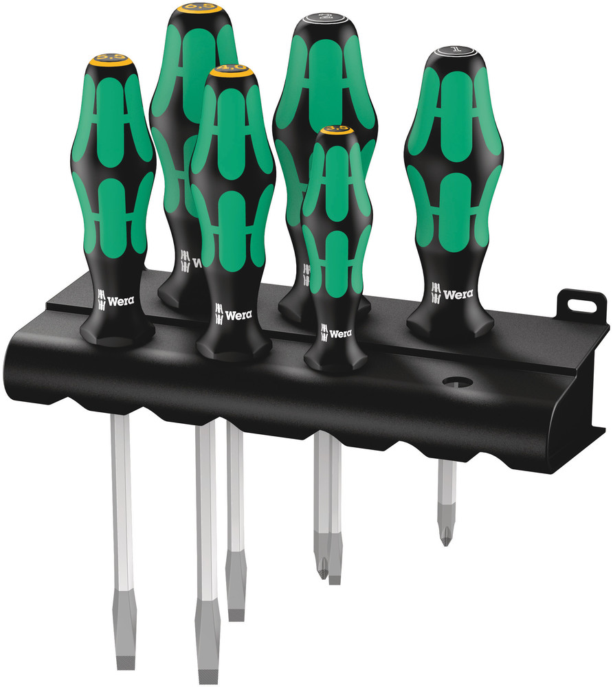 Wera 334/355 SK/6 Schroevendraaierset Kraftform Plus Lasertip + houder, 6 -delig - 1 stuk(s)