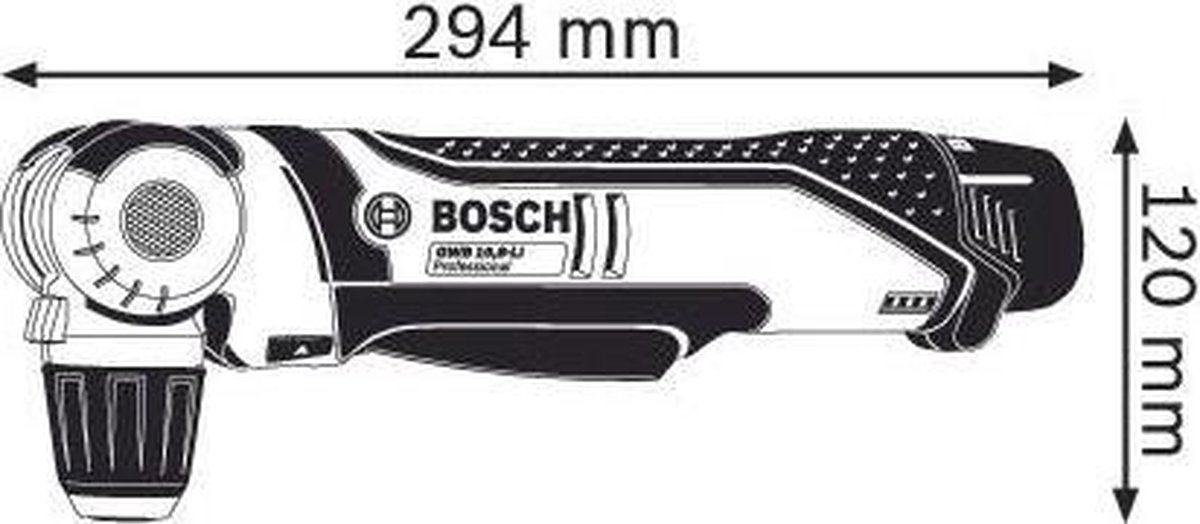 Bosch GWB 12V Haakse boormachine | 12V Li-Ion 2.0Ah