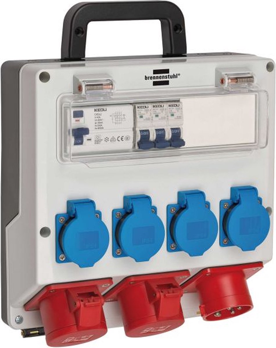 Brennenstuhl Wandverdeler 4/16A IP44 3x LS 230V/16 A, 1xFI 40 A 4-polig 30mA