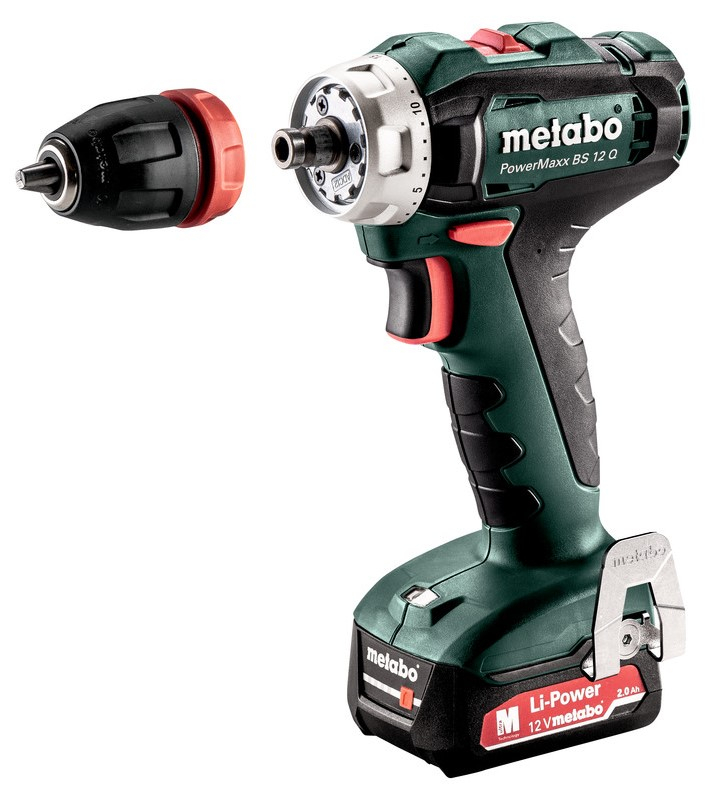 Metabo PowerMaxx BS 12 Q Accu-boorschroefmachine 12V 2x2Ah Li-Ion