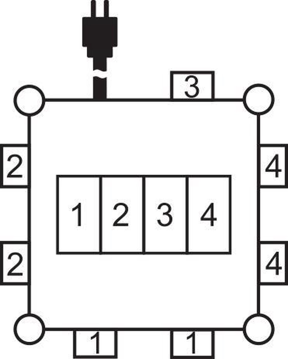 Brennenstuhl Compacte rubberen stroomverdeler BSV 3 FI/16 2 IP44 2m H07RN-F 5G2,5 - 2xCEE16A, 5x230V