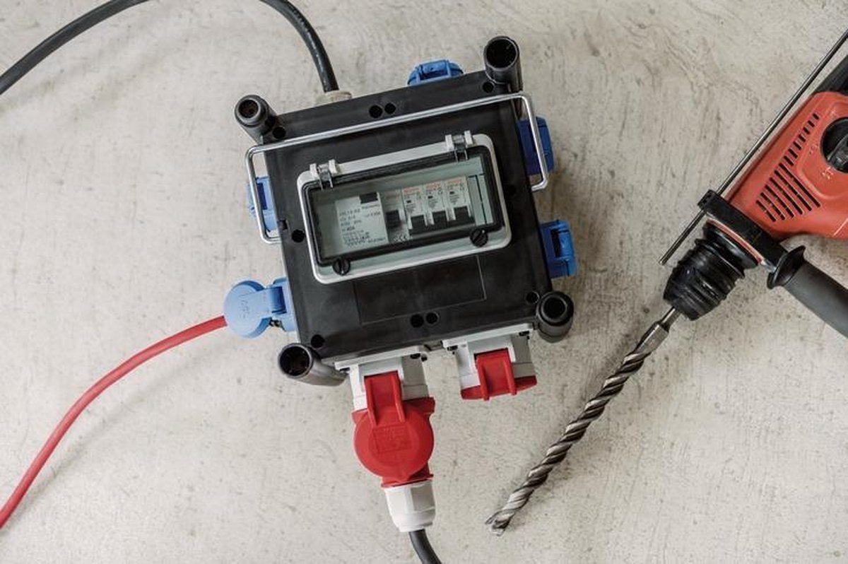 Brennenstuhl Compacte rubberen stroomverdeler BSV 3 FI/16 2 IP44 2m H07RN-F 5G2,5 - 2xCEE16A, 5x230V