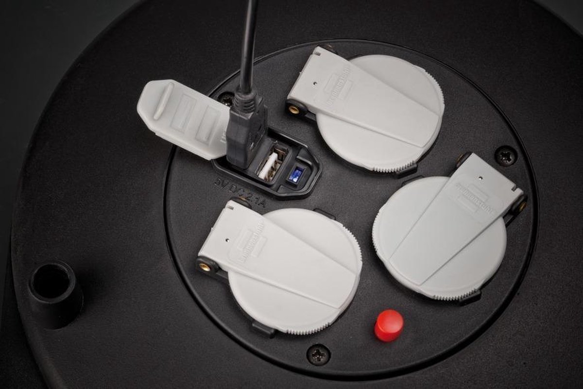 Brennenstuhl Vario Line Kabelhaspel met usb 10m