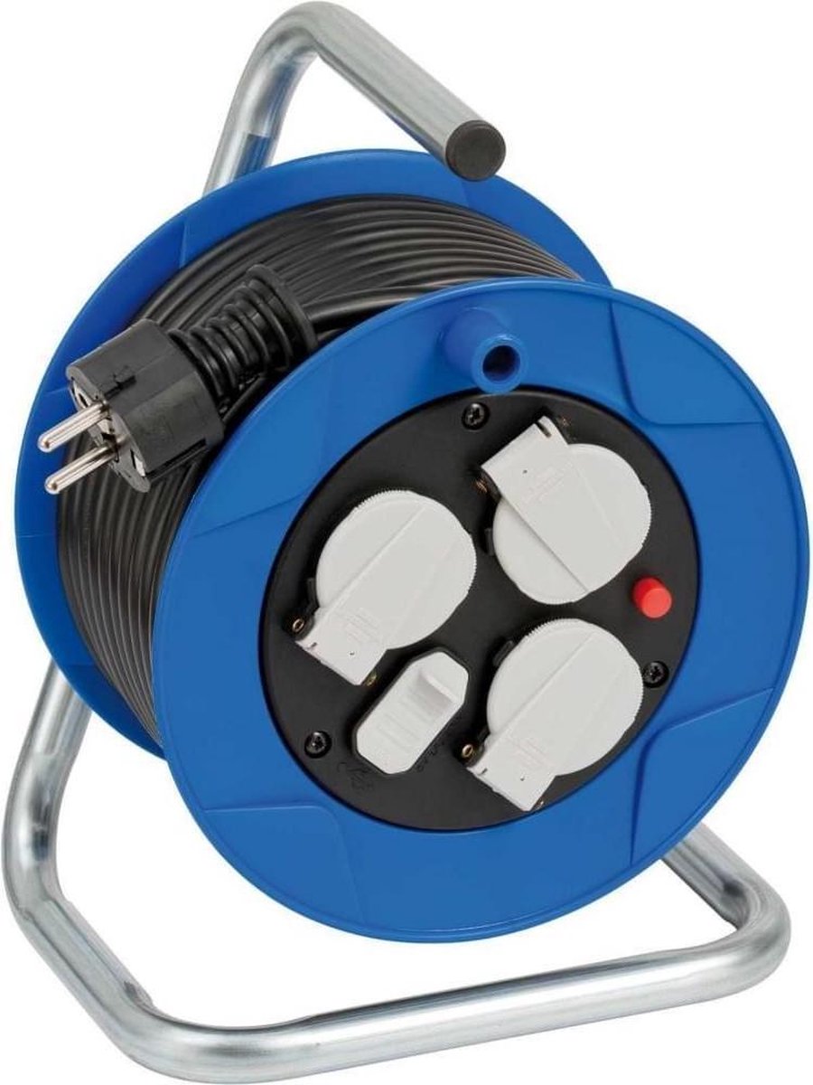 Brennenstuhl Garant Compact Kabelhaspel met usb 15m - Blauw