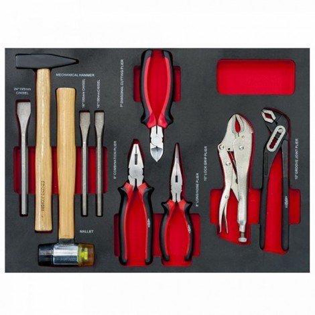 Airpress 7 laden gereedschapwagen 217-delig