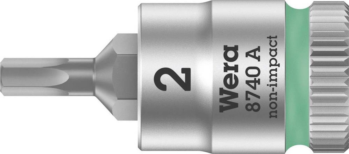 Wera 8740 A Zyklop Bit/dop-combinatie met Vasthoudfunctie met 1/4" Aandrijving, 2,0 x 28 mm - 1 stuk(s)