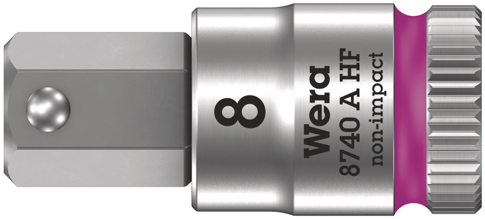 Wera 8740 A HF Binnenzeskant Zyklop Bit-dop met 1/4"-aandrijving met vasthoudfunctie, 7,0 x 28 mm - 1 stuk(s)