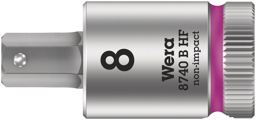 Wera 8740 B HF Binnenzeskant Zyklop Bitdop met 3/8"-aandrijving met vasthoudfunctie, 1/4" x 107 mm - 1 stuk(s)