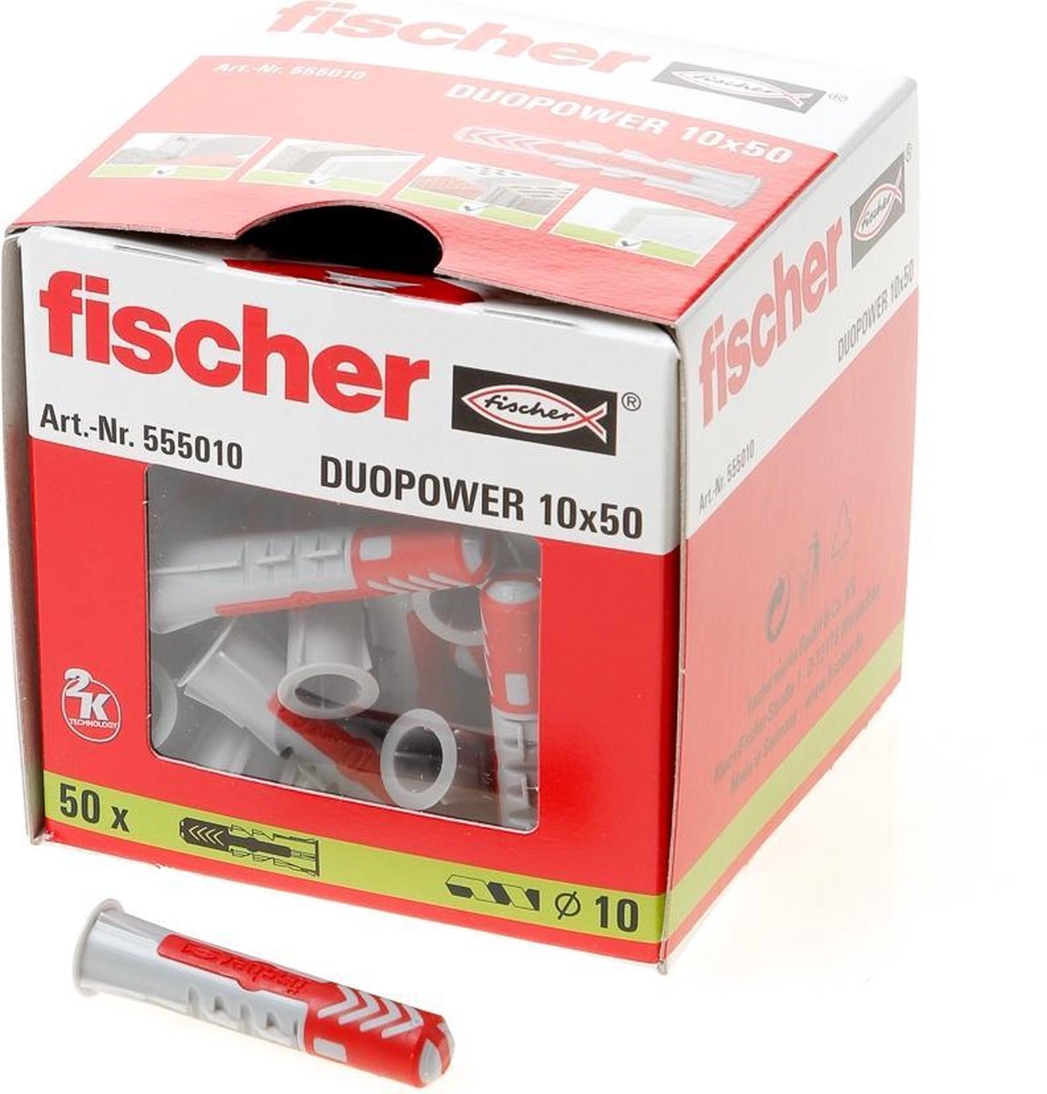 Fischer DUOPOWER 10X50 50 St - Grijs