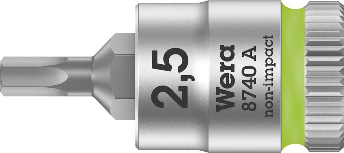 Wera 8740 A Zyklop Bit/dop-combinatie met Vasthoudfunctie met 1/4" Aandrijving, 2,5 x 28 mm - 1 stuk(s)