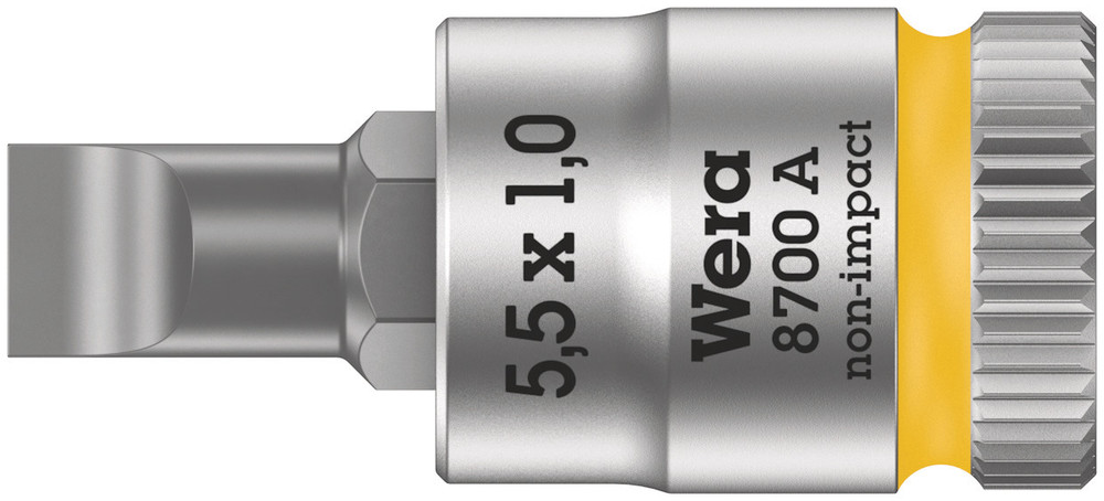 Wera 8700 A FL Zyklop Bit/dop-combinatie met 1/4" Aandrijving , FL 1,2 x 6,5 x 28 mm - 1 stuk(s)