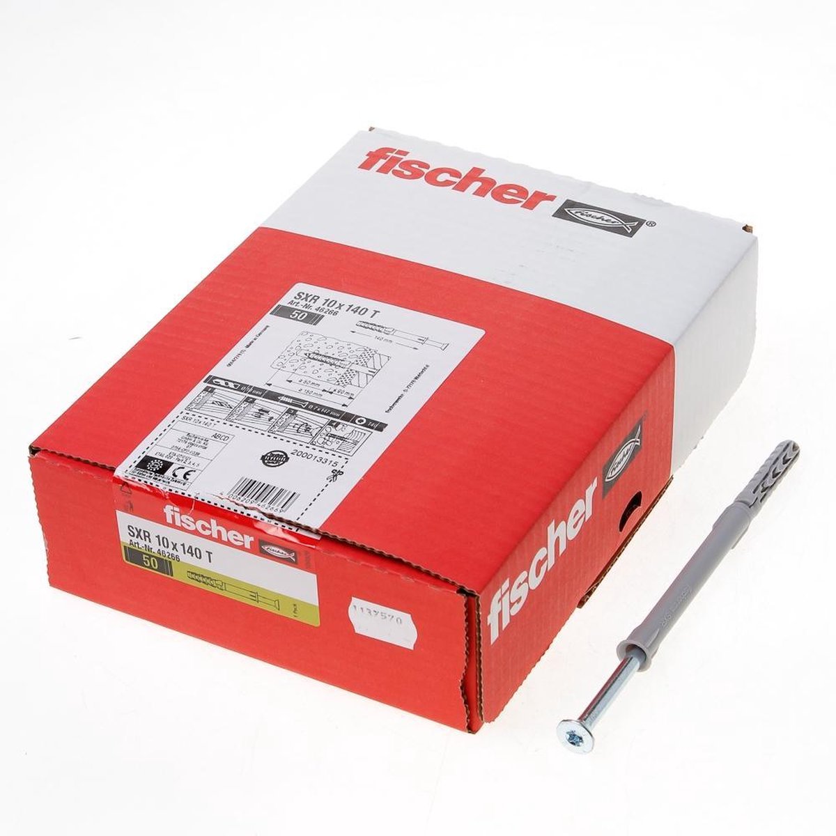 Fischer SXR 10 X 140 T KOZIJNPLUG 50 St - Grijs