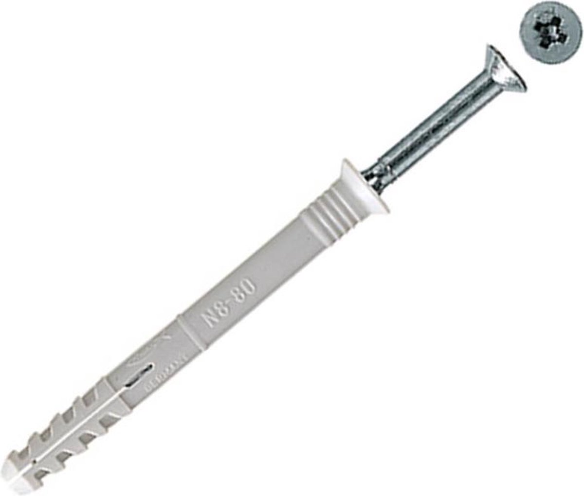 Fischer N 8X100/60 S NAGELPLUG (50) 50 St - Grijs