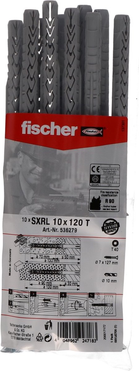 Fischer ZB SXR L 10x120 T B NV 10 St