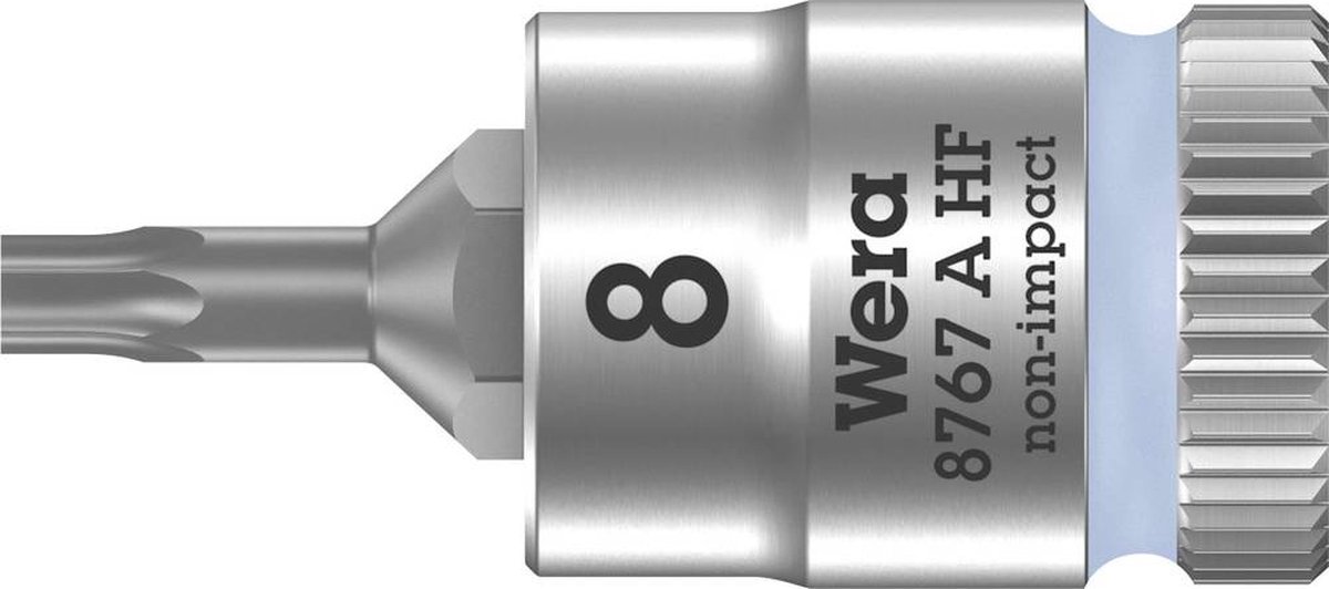 Wera 8767 A HF TORX® Zyklop Bit/dop-combinatie met 1/4" Aandrijving met Vasthoudfunctie, TX 8 x 28 mm - 1 stuk(s)